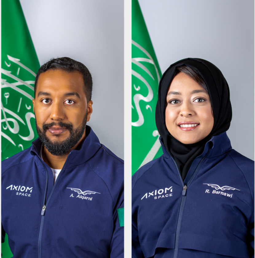 Ali Alqarni dan Rayyanah Barnawi dari Kerajaan Arab Saudi adalah anggota program perdana<a href=