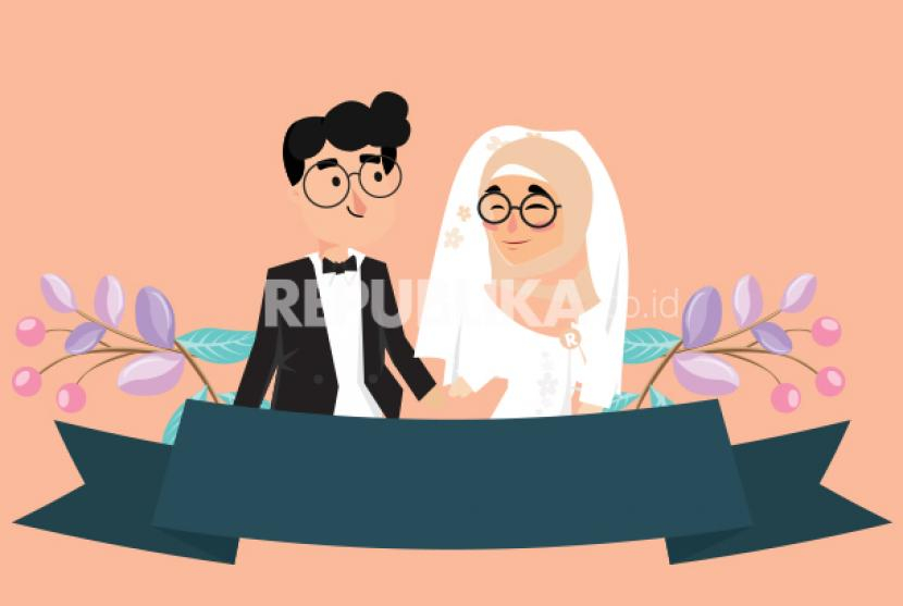 Gambar ilsutrasi pernikahan (Dok Republika)
