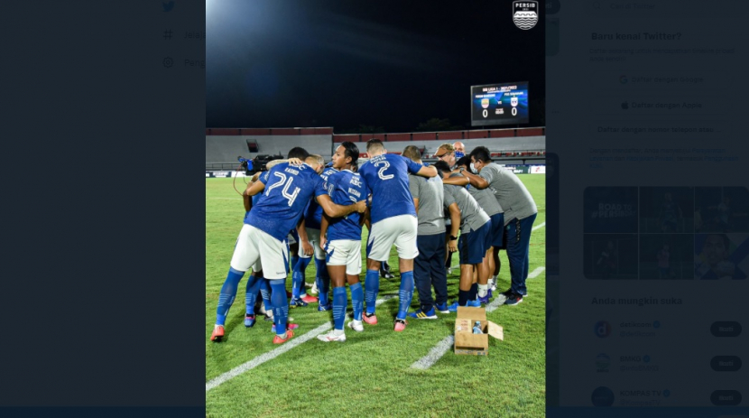 Persib Bandung memiliki rekor ciamik dalam pertemuannya lawan Persik Kediri. (Twitter/@persib)