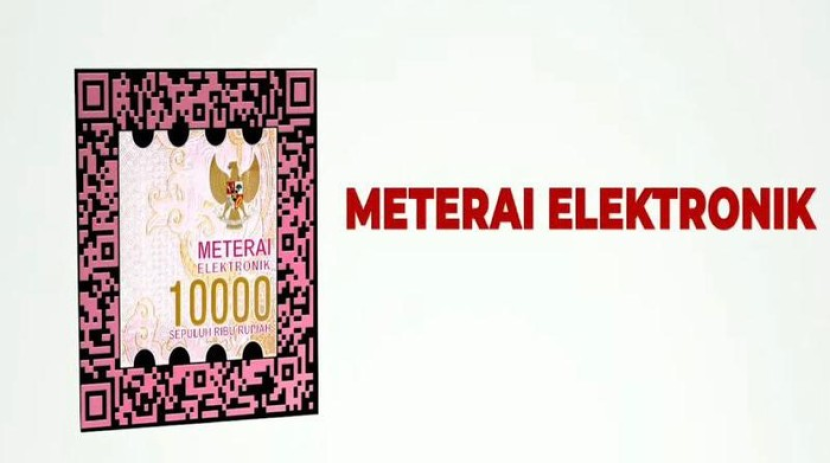 Meterai elektronik ini punya kode unik dan keterangan tertentu. Foto : kemenkeu