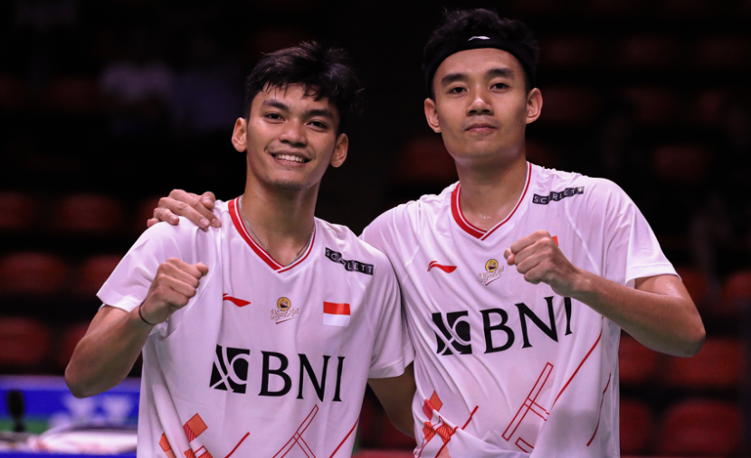 Pasangan ganda putra Bagas Maulana/Muhammad Shohibul Fikri melangkah ke babak semifinal Malaysia Open 2023.