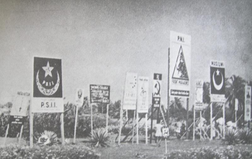 Kampanye pemilu 1955.