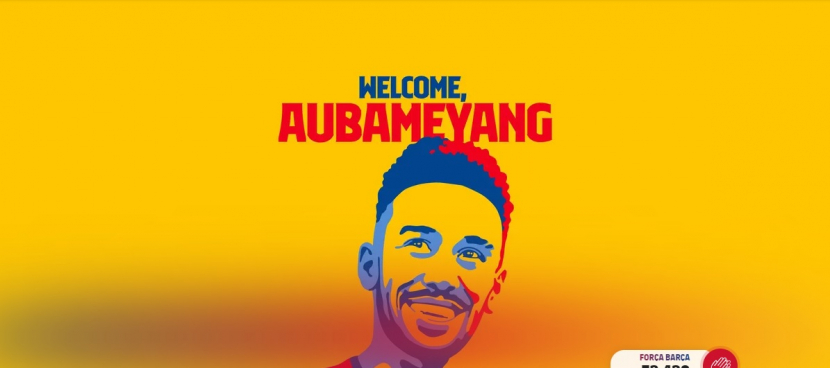 Pierre-Emerick Aubameyang (Twitter/@FCBarcelona)