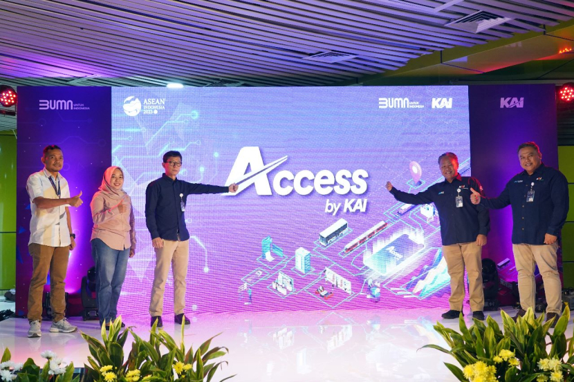 Soft launching Access by KAI di Stasiun Gambir, Jakarta, Jumat (7/7). (Foto: Humas PT KAI)