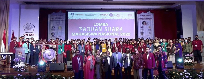 Lomba Paduan Suara Mahasiswa Nasional tahun 2022 digelar secara luring Universitas Tarumanegara (Untar) 15-18 Oktober 2022. Foto : puspresnas