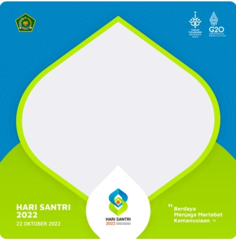 Ilustrasi.  Link twibbon Hari Santri Nasional 2022.  Twibbonize