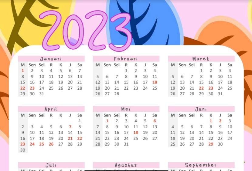 Kalender 2023 (dok.republika)