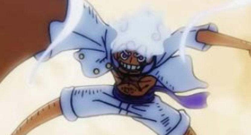 Tangkapan layar Anime One Piece episode 1071 yang menampilkan Gear 5 Luffy.