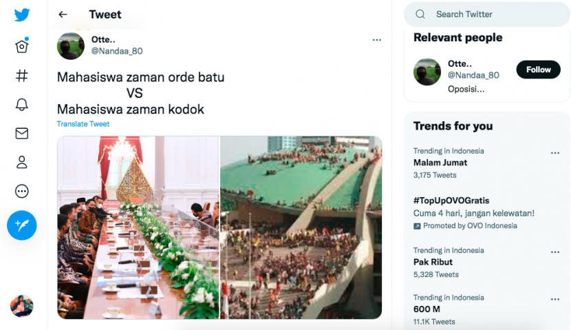 Mahasiswa yang bertemu Jokowi ramai dibicarakan di media sosial.