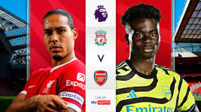 Kapten Liverpool, Virgil van Dijk (kiri), Bukayo Saka (kanan). Foto: Sky Sports.