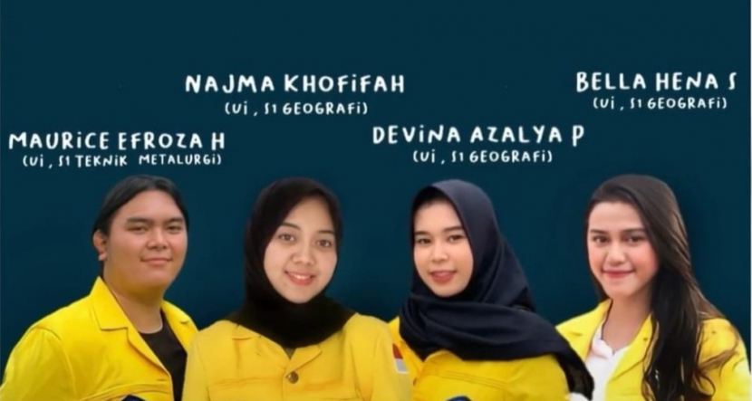 Tim Sustainable Rangers  UI yang terdiri dari Maurice Efroza, Bella Hena Samira, Najma Khofifah, dan Devina Azalya menjadi juara kompetisi global ASEAN Geospatial Challenge 2022.  Foto : ui.ac.id  