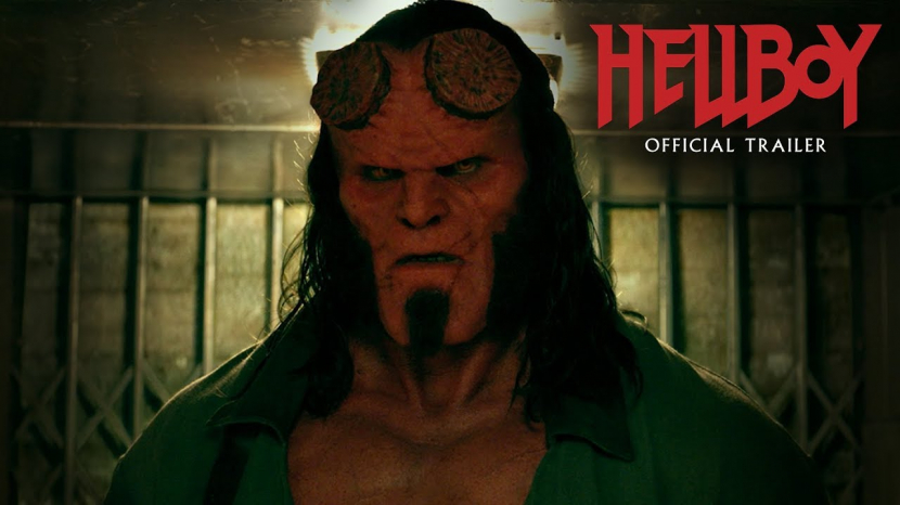 David Harbour di poster film Hellboy tahun 2019. Sumber : Youtube. 