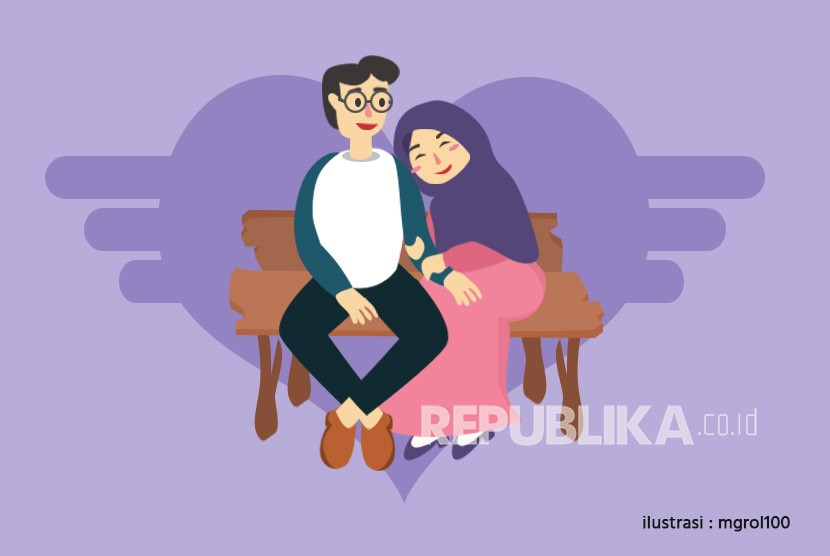 Suami Istri (ilustrasi). Apakah ada batasan melihat kemaluan istri atau suami ketika sudah menikah? Foto: Republika.