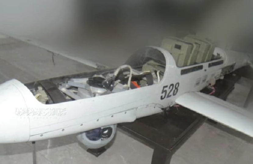 Pesawat Sky Racing Israel 528, ditembak jatuh Brigade Al Quds. (tangkapan layar)