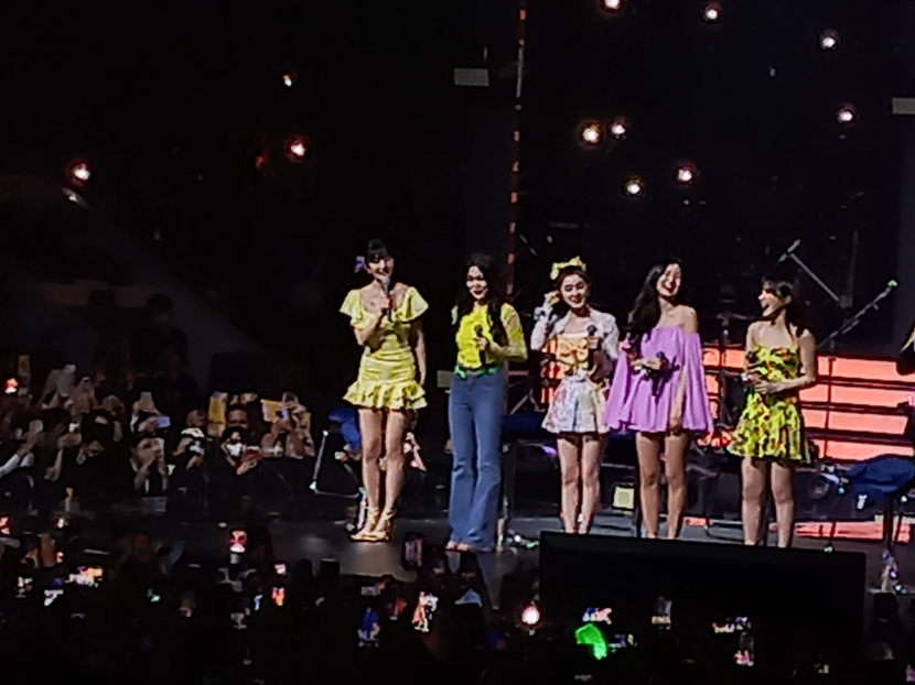 Red Velvet menyapa langsung para penggemar di Jakarta, Sabtu (21/5). | Iit Septyaningsih