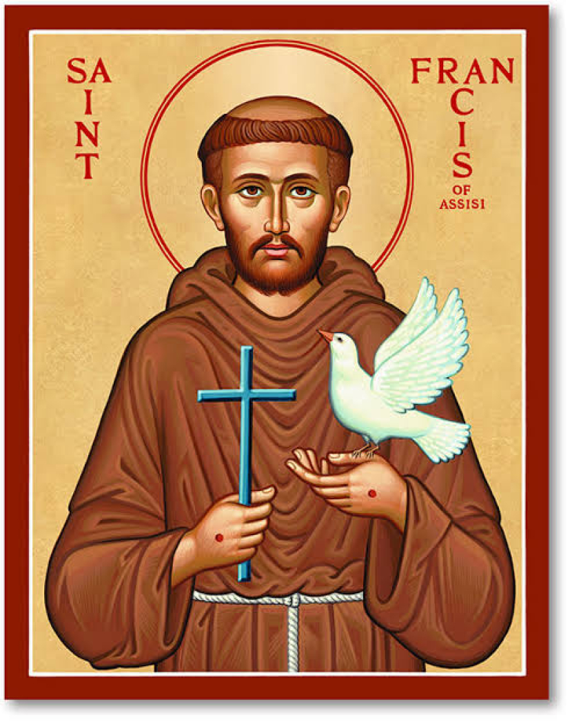 Ilustrasi Francis Assisi, salah satu santo paling terkenal dalam agama Kristen. (public domains)