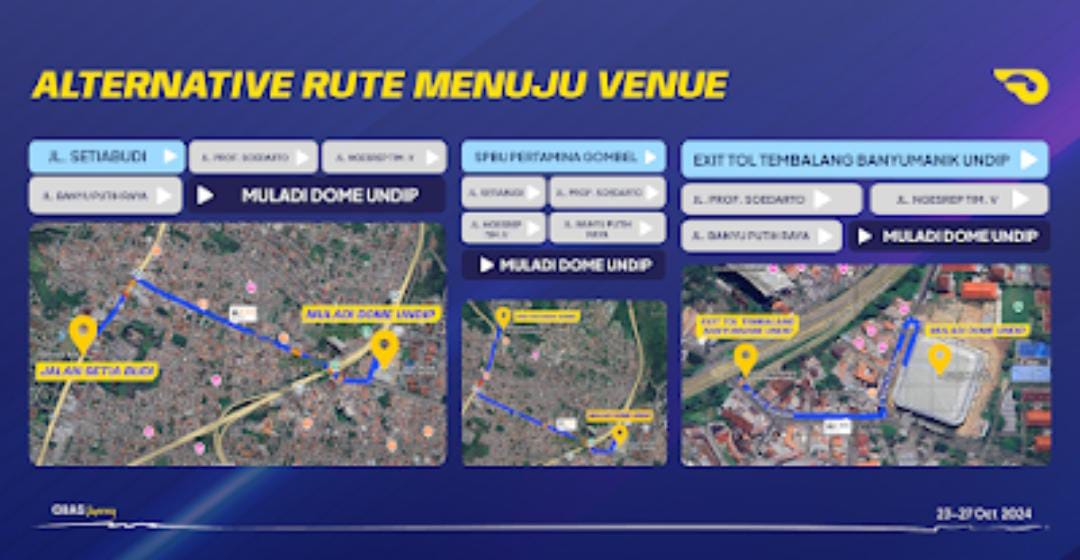 GIIAS Semarang 2024 Hadir di Muladi Dome UNDIP, Rute yang dapat menjadi Alternative Venue