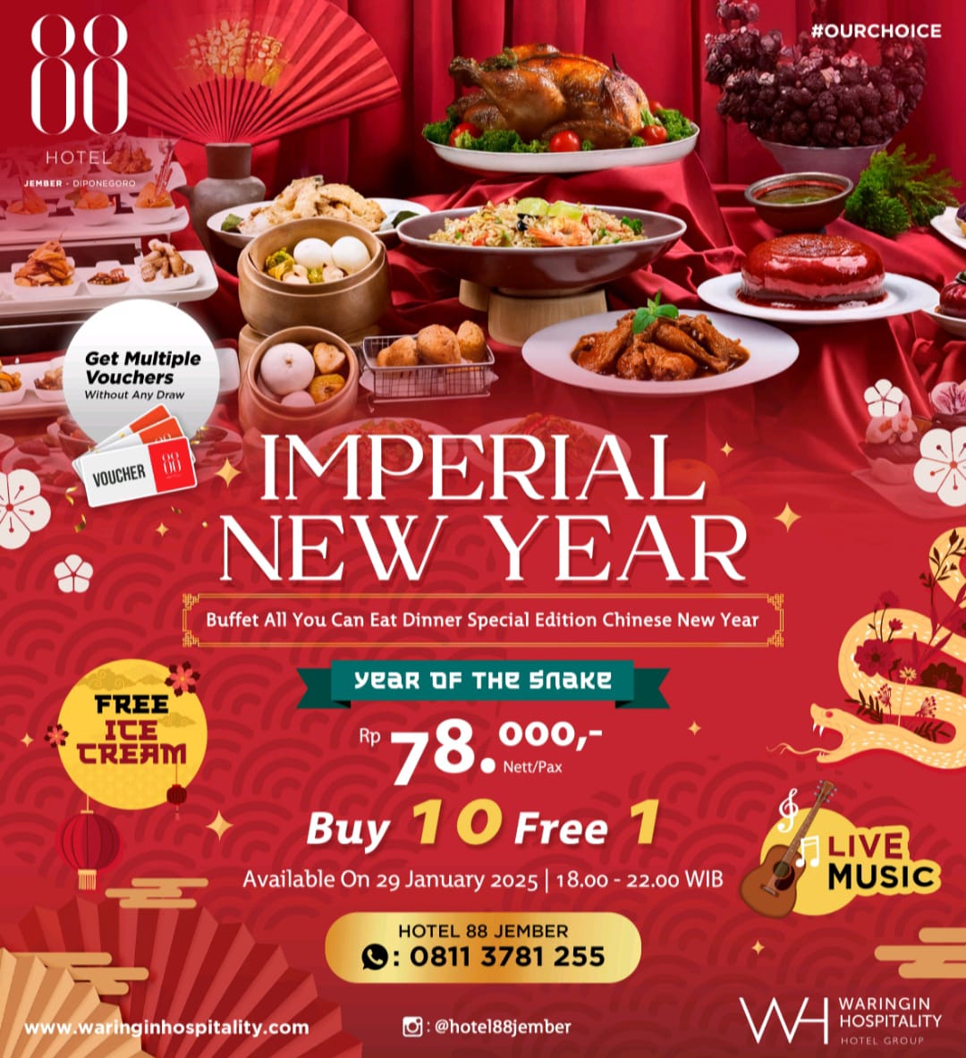 Celebrate Chinese New Year with Hotel 88 Jember's All-You-Can-Eat Feast