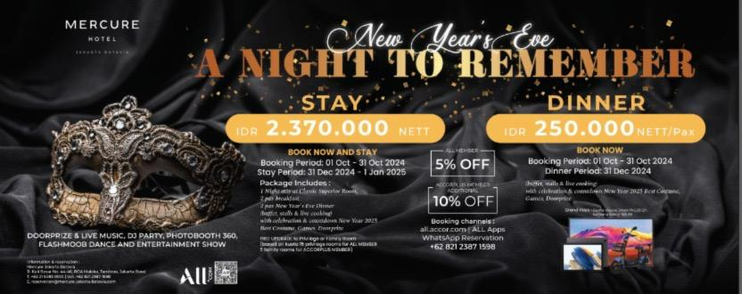 Celebrate New Years Eve with A Night to Remember at Mercure Jakarta Batavia