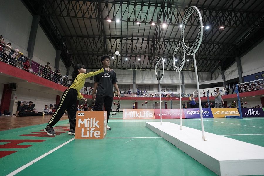 Salah satu lomba di Festival SenengMinton. (Megapro)