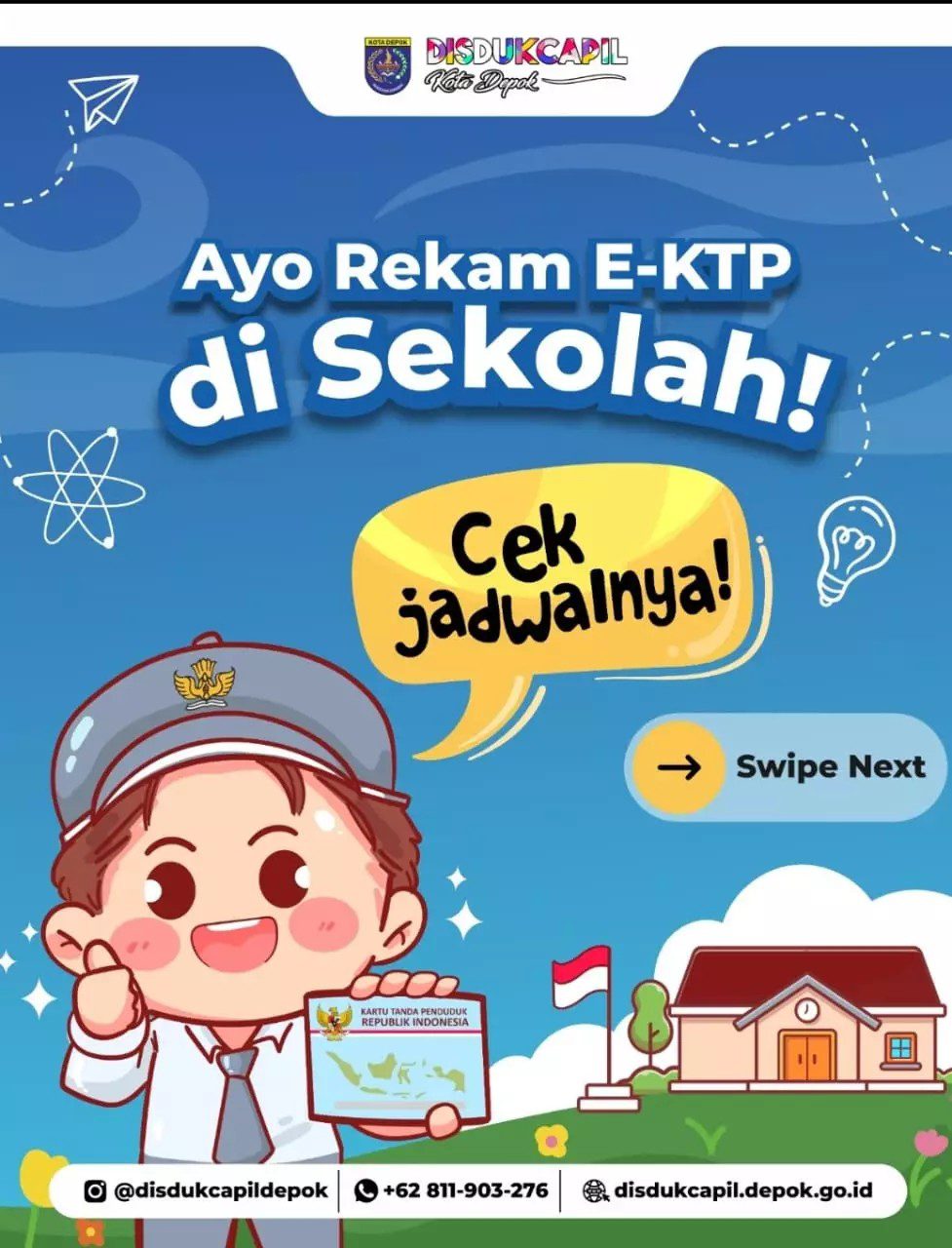 Jadwal Jemput Bola Perekaman E-KTP di Sekolah oleh Disdukcapil Depok