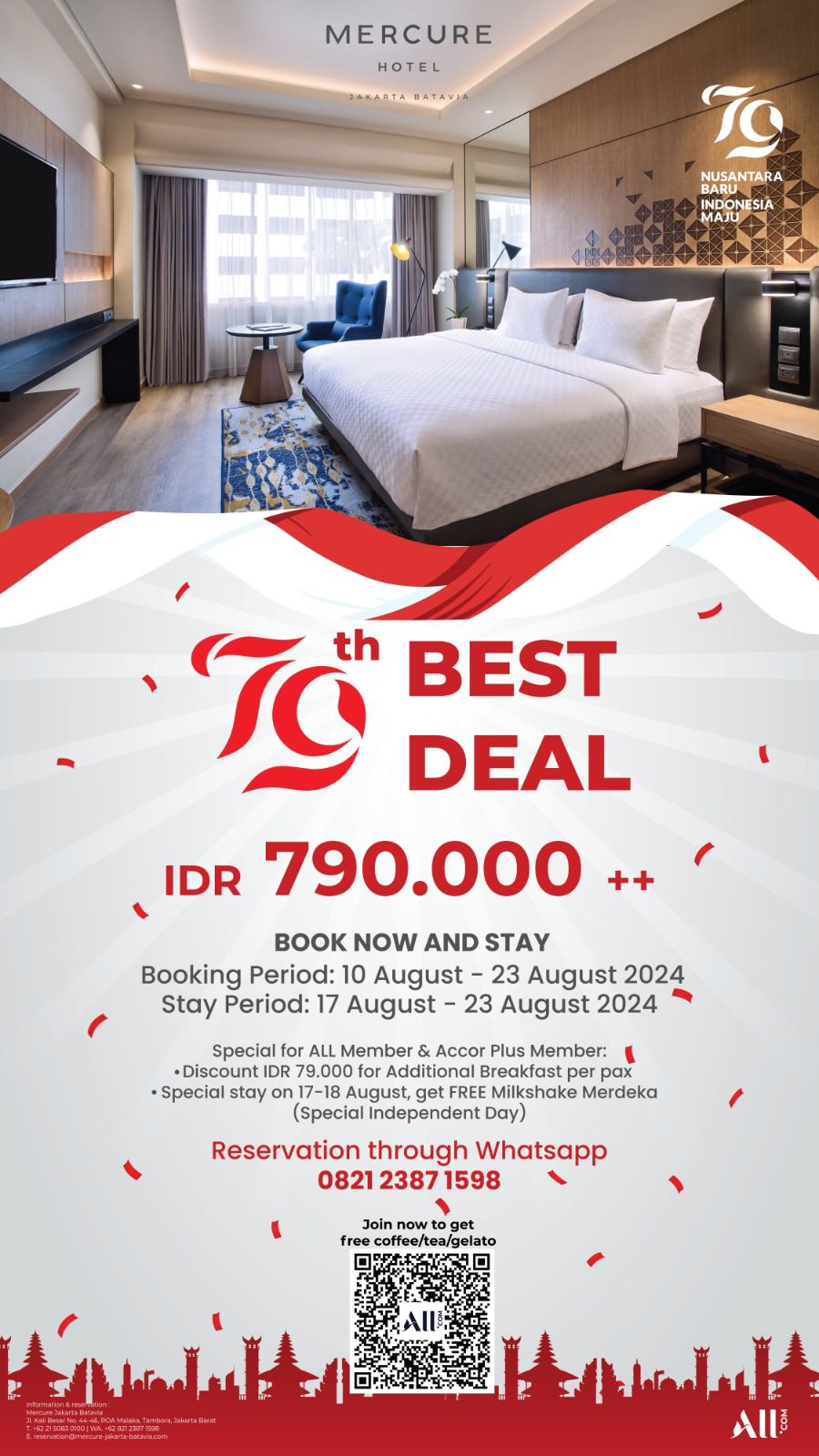 Mercure Jakarta Batavia Tawarkan 79 th Best Deal HUT RI