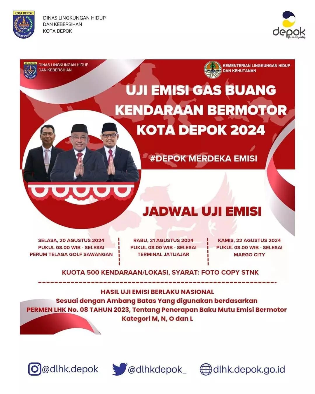 DLHK Targetkan Uji Emisi 1.500 Kendaraan dalam Tiga Hari