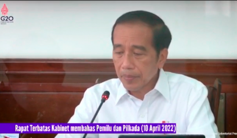 Presiden Jokowi menegaskan tidak ada penundaan Pemilu 2024.