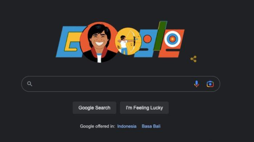  Donald Paniangan jadi Doodle Google. Legenda atlet panahan Indonesia, Donald Paniangan menjadi Doodle Google sebagai bentuk penghargaan dan mengenang atlet yang membawa Indonesia meraih medali pertama Olimpiade. Foto: Tangkapan layar.