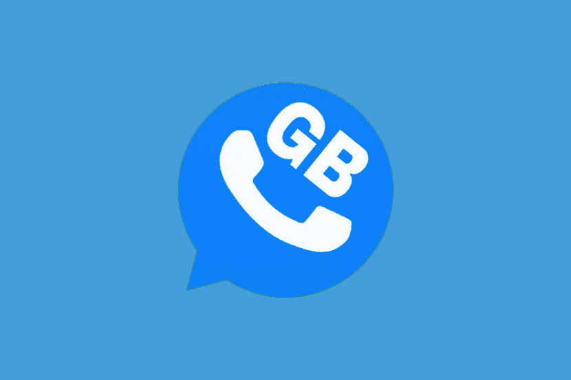 Gambar logo GB Whatsapp asli warna biru. 