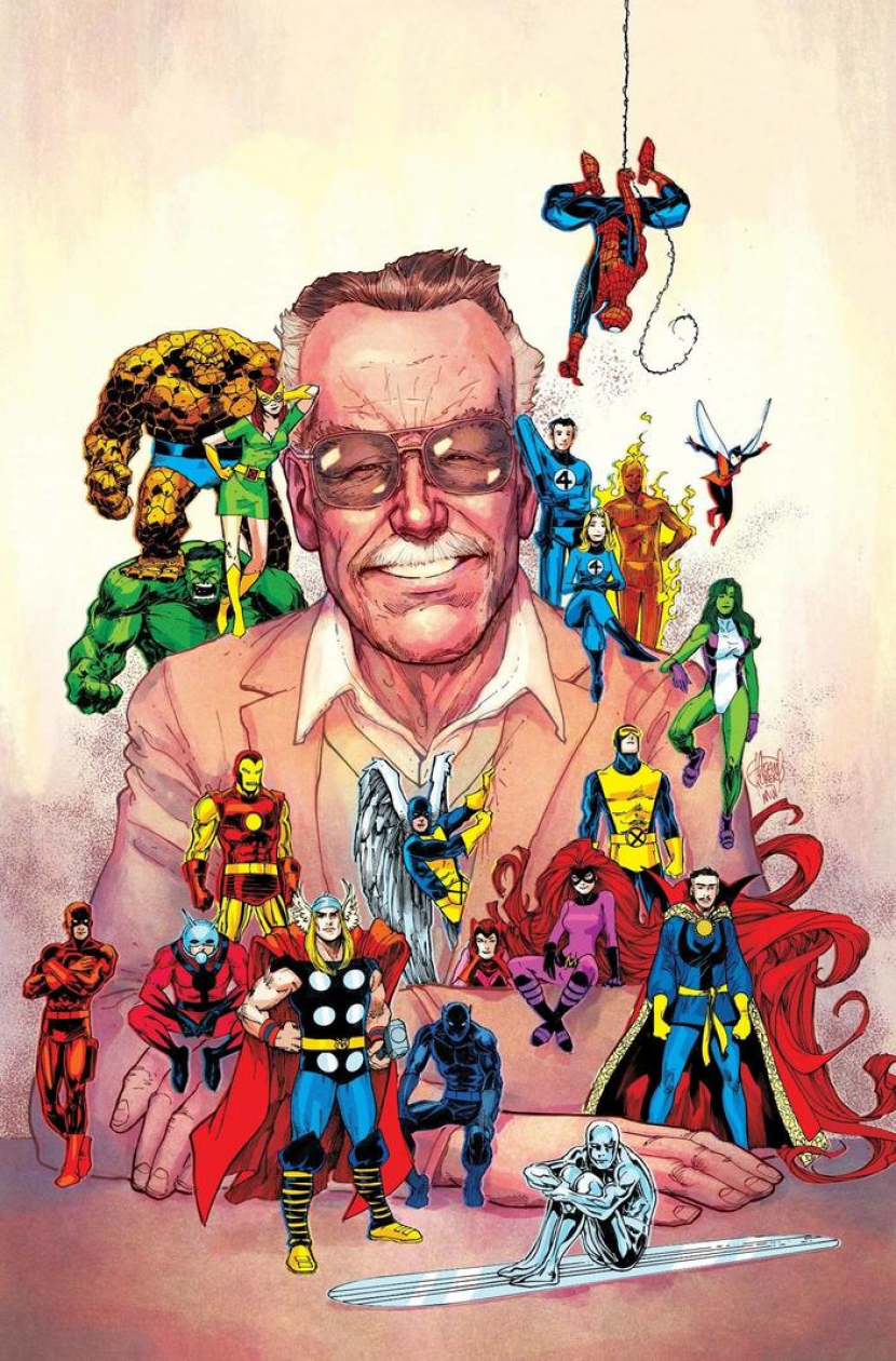 Stan Lee dan karakter-karakter rekaannya. Sumber : Marvel 