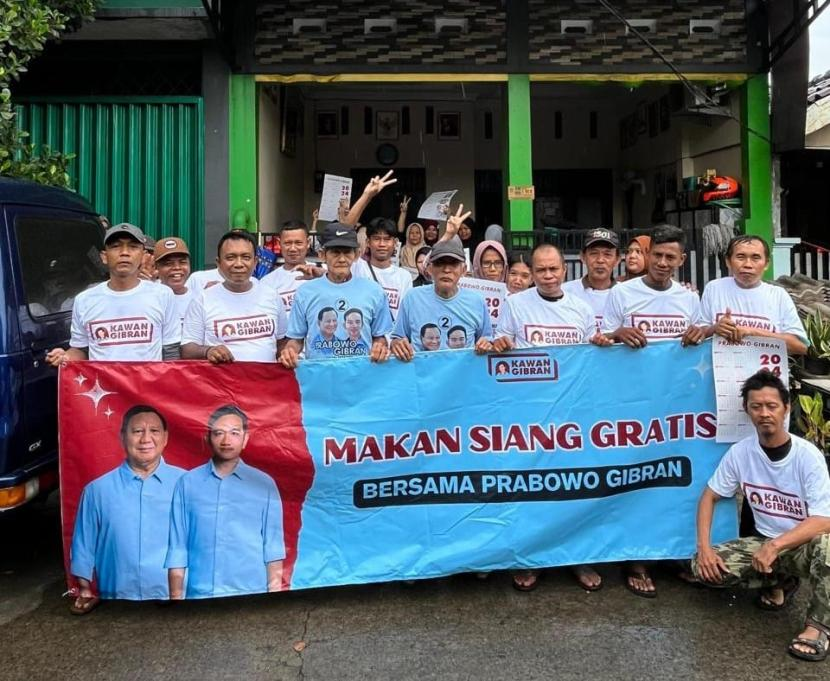 Kampanye makan siang gratis Prabowo-Gibran.