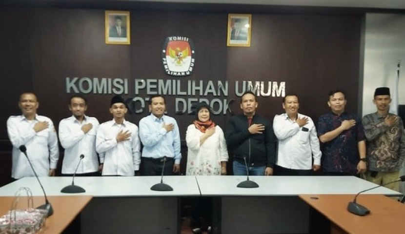 Bawaslu Kota Depok berkunjung ke Kantor KPU Kota Depok bahas sinergisitas pelaksanaan Pemilu serentak 2024.