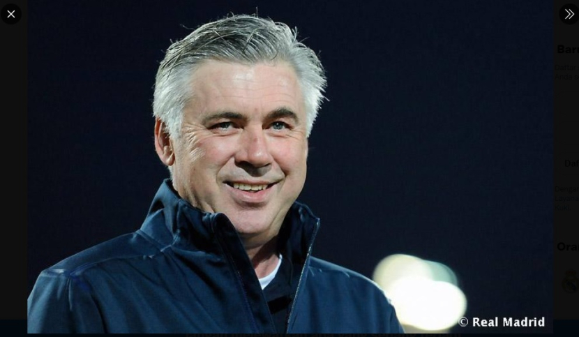 Carlo Ancelotti. (Twitter/@realmadrid)