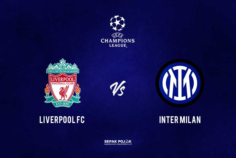 Poster Liverpool vs Inter Milan. Ilustrasi