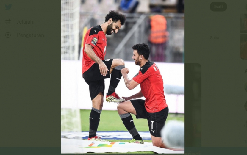 Mohamed Salah (Kiri) - Twitter/@CAF_Online