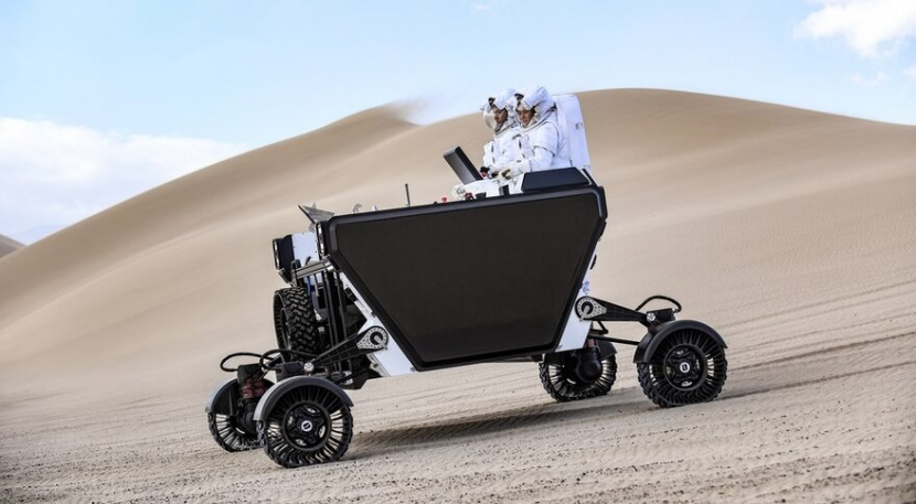 Astrolab menguji prototipe rover FLEX-nya yang dikatakan siap untuk mendukung misi pendaratan bulan Artemis NASA yang pertama. Kredit: Astrolab