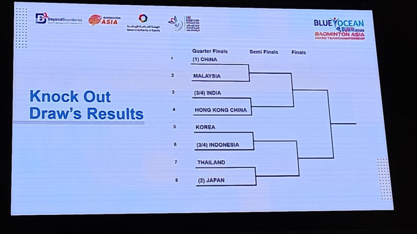 Tim Indonesia akan melawan Korea Selatan di perempat final Kejuaraan Beregu Campuran Asia (BATC) 2023.