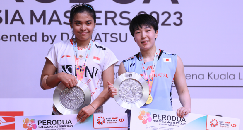 Pemain tunggal putri Indonesia, Gregoria Mariska Tunjung kalah di babak final Malaysia Masters 2023.