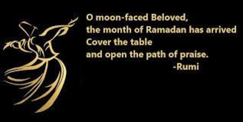 Penggalan puisi Rumi terkait kemuliaan Ramadhan.