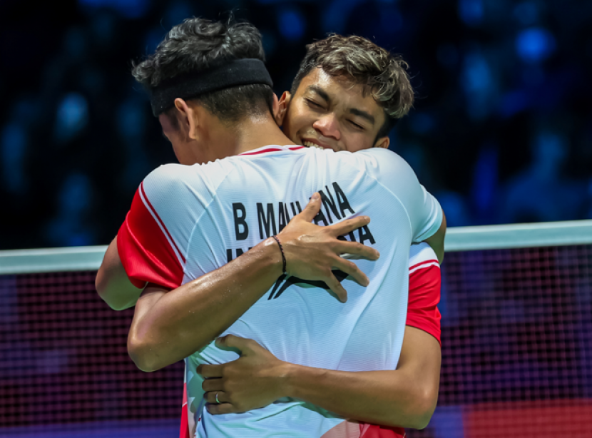 Pasangan muda Bagas Maulana/Muhammad Shohibul Fikri menjuarai All England dengan proses yang mengejutkan karena melibas tiga unggulan teratas. (sumber: badminton photo)