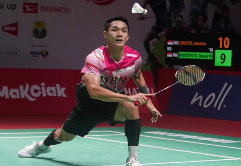 Dalam rilis peringkat terbaru, pemain tunggal putra Jonatan Christie berada di peringkat 10 dunia.