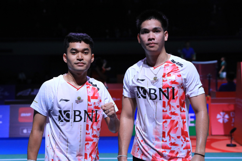 Pasangan ganda putra Indonesia, Leo Rolly Carnando/Daniel Marthin lolos ke babak kedua Hylo Open 2022.