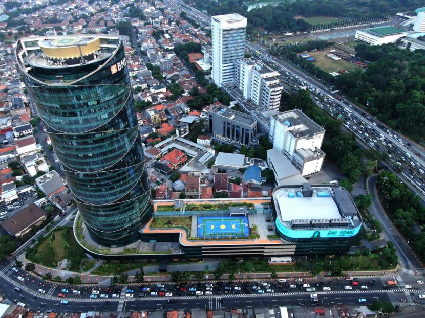 The head office of BNI in Jakarta, Indonesia.