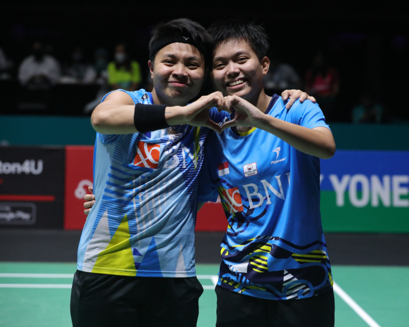 Pasangan ganda putri Apriyani Rahayu/Siti Fadia Silva Ramadhanti dan ganda putra Bagas Maulana/Muhammad Shohibul Fikri mulus ke babak kedua Denmark Open 2022.