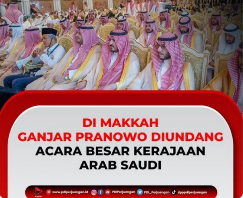 Ganjar Pranowo di acara Pangeran MBS (foto: twitter pdip/republika).