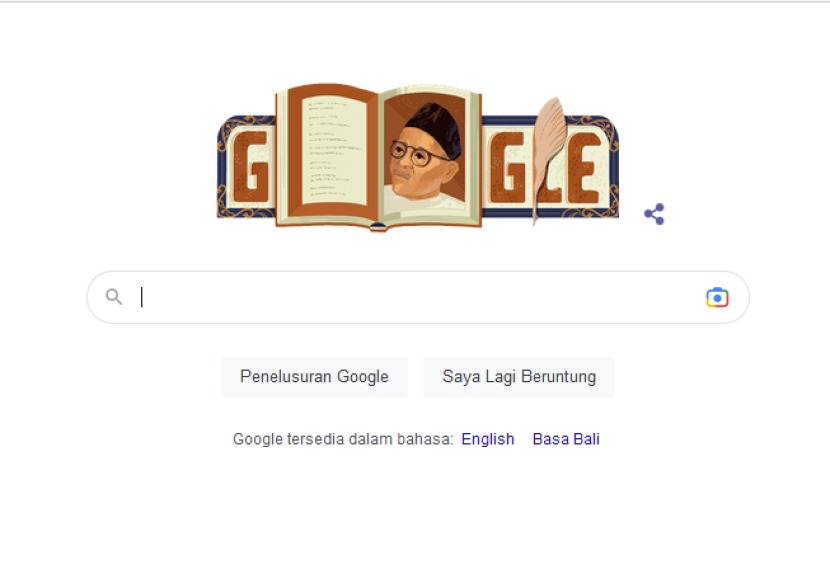 Raja Ali Haji. Raja Ali Haji bin Raja Haji Ahmad menjadi Google Doodle hari ini, Sabtu (5/11/2022). Foto: Tangkapan Layar.