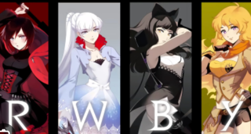 Foto: Poster anime RWBY buatan Amerika Serikat.