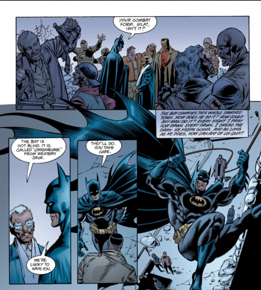 Adegan dari Batman: The Legends of the Dark Knight #123. (DC Comics)