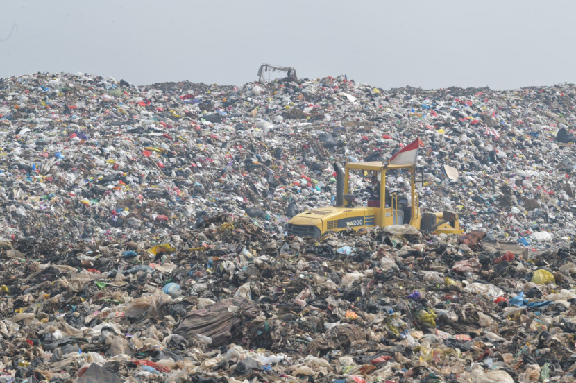 Tumpukan sampah di TPA Sarimukti/Humas Pemprov Jabar